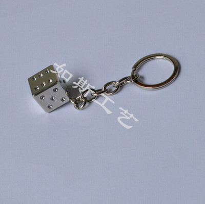 高档正方形立体钥匙扣定做个性镶钻礼品钥匙链定制金属钥匙扣定做